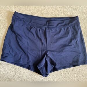 Lands' End Navy Blue Swim Shorts